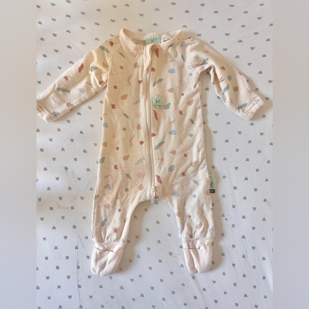 Ergo Pouch / 0-3M Baby Organic Cotton Long Sleeve Romper 0.2 TOG